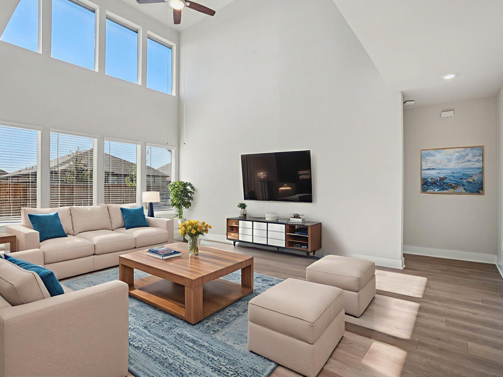 Virtually Staged Living Room