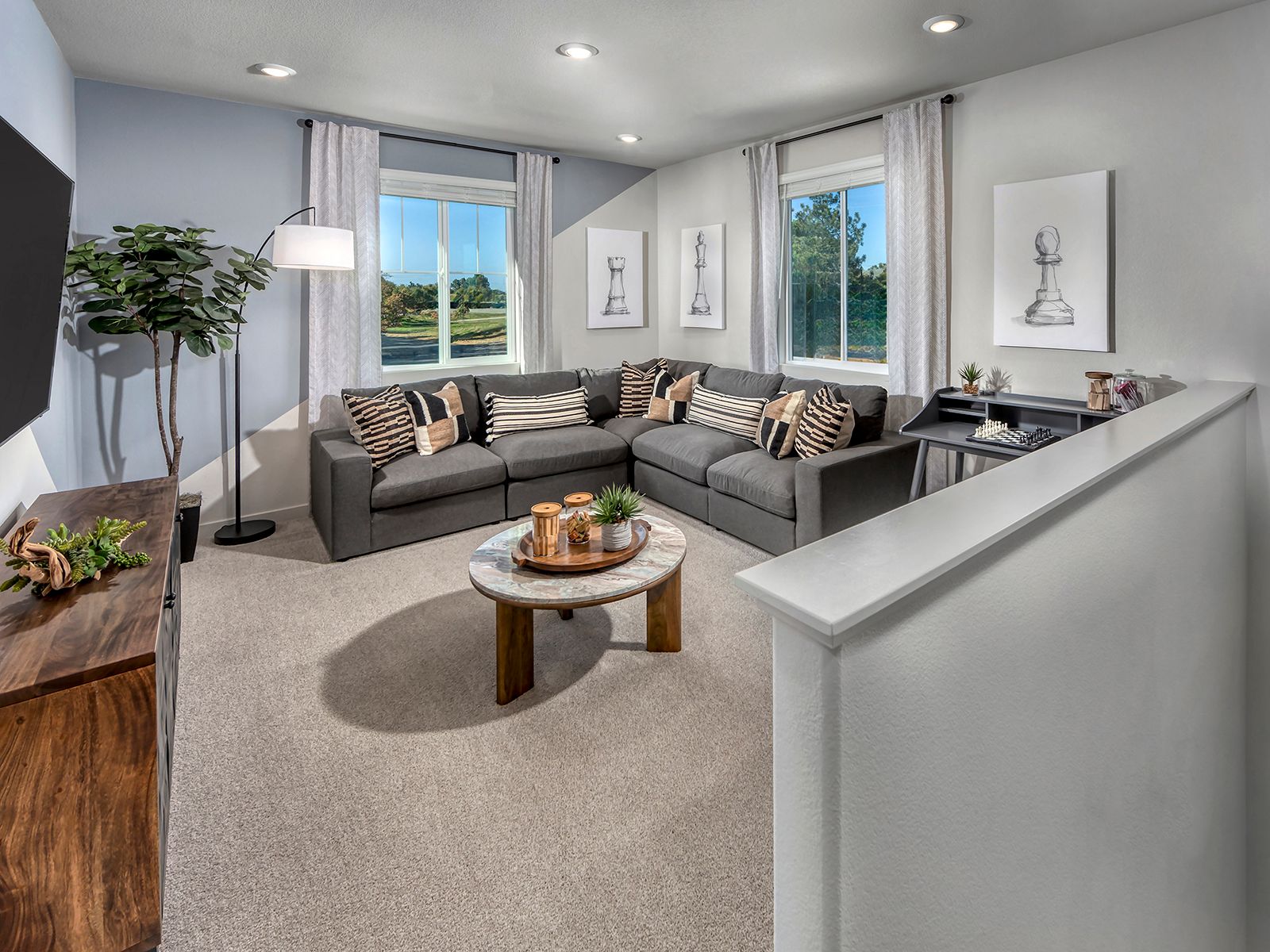 Modeled Residence 3 at Casacala in Brentwood, CA.