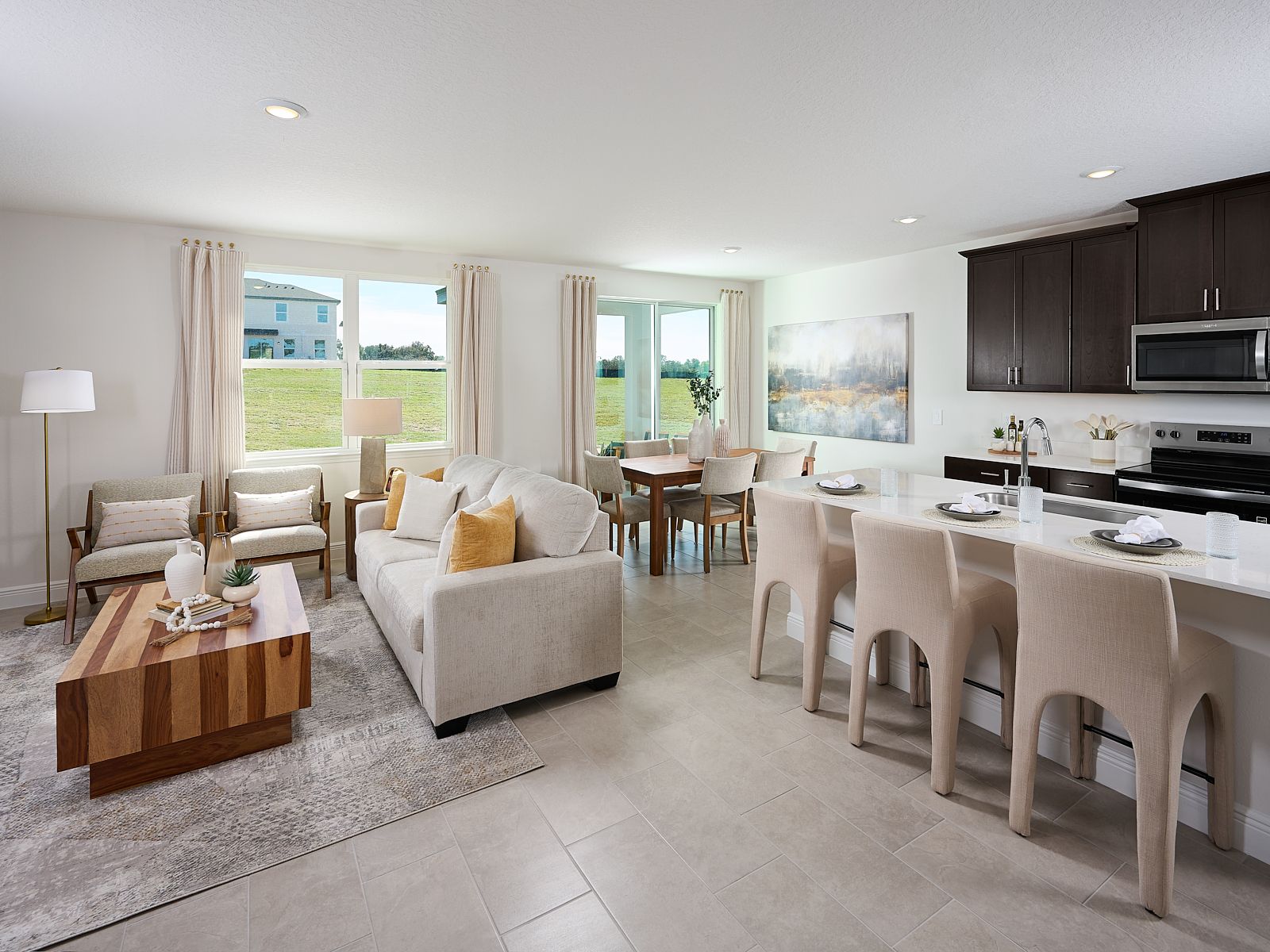 Great room in the Hibiscus floorplan