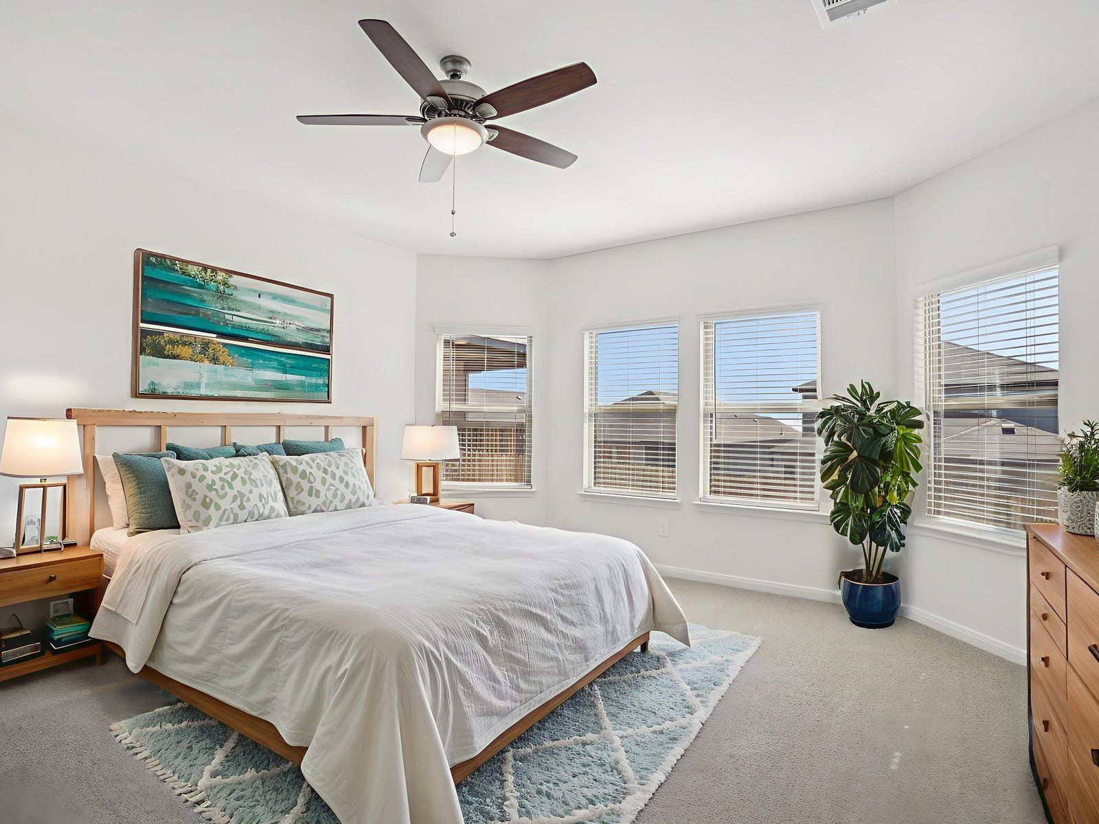 Virtually Staged Primary Suite