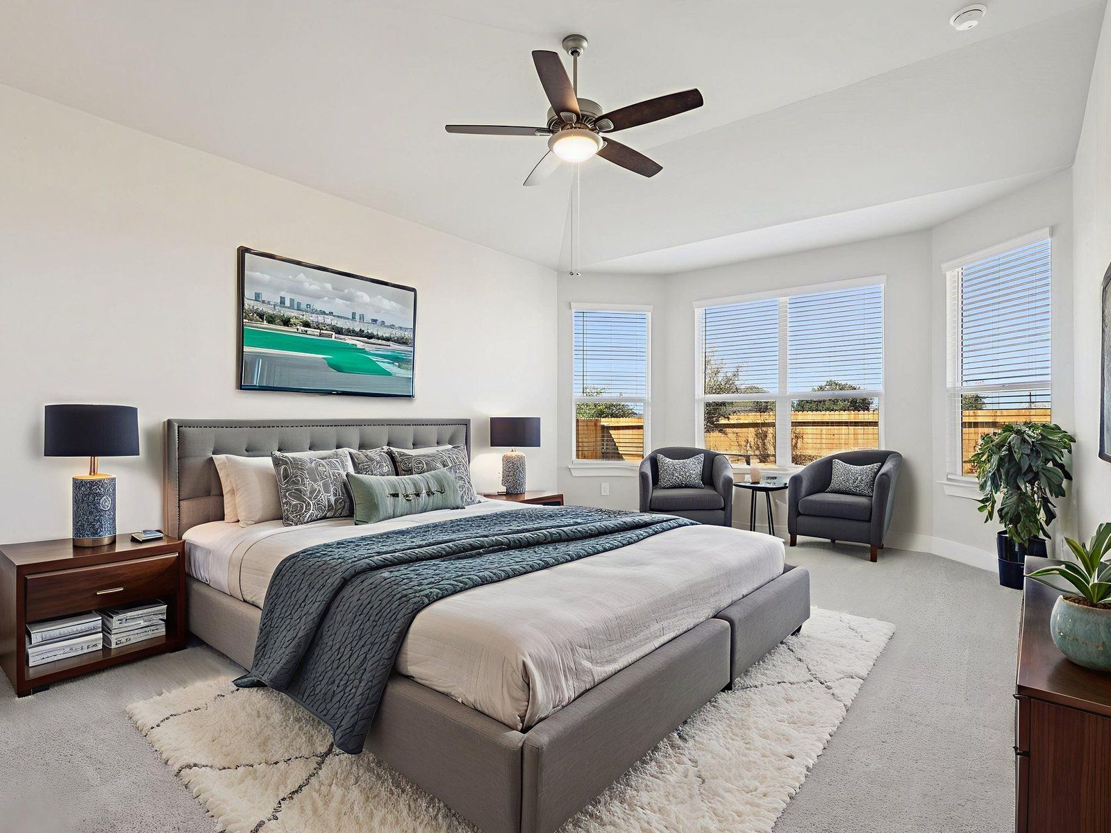 Virtually Staged Primary Suite
