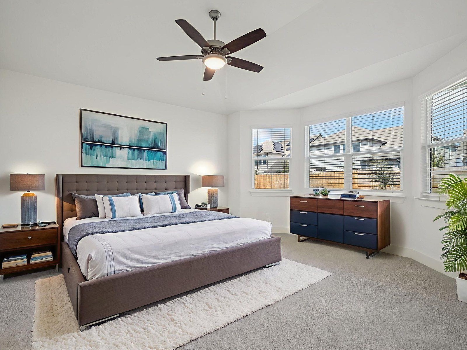Virtually Staged Primary Suite
