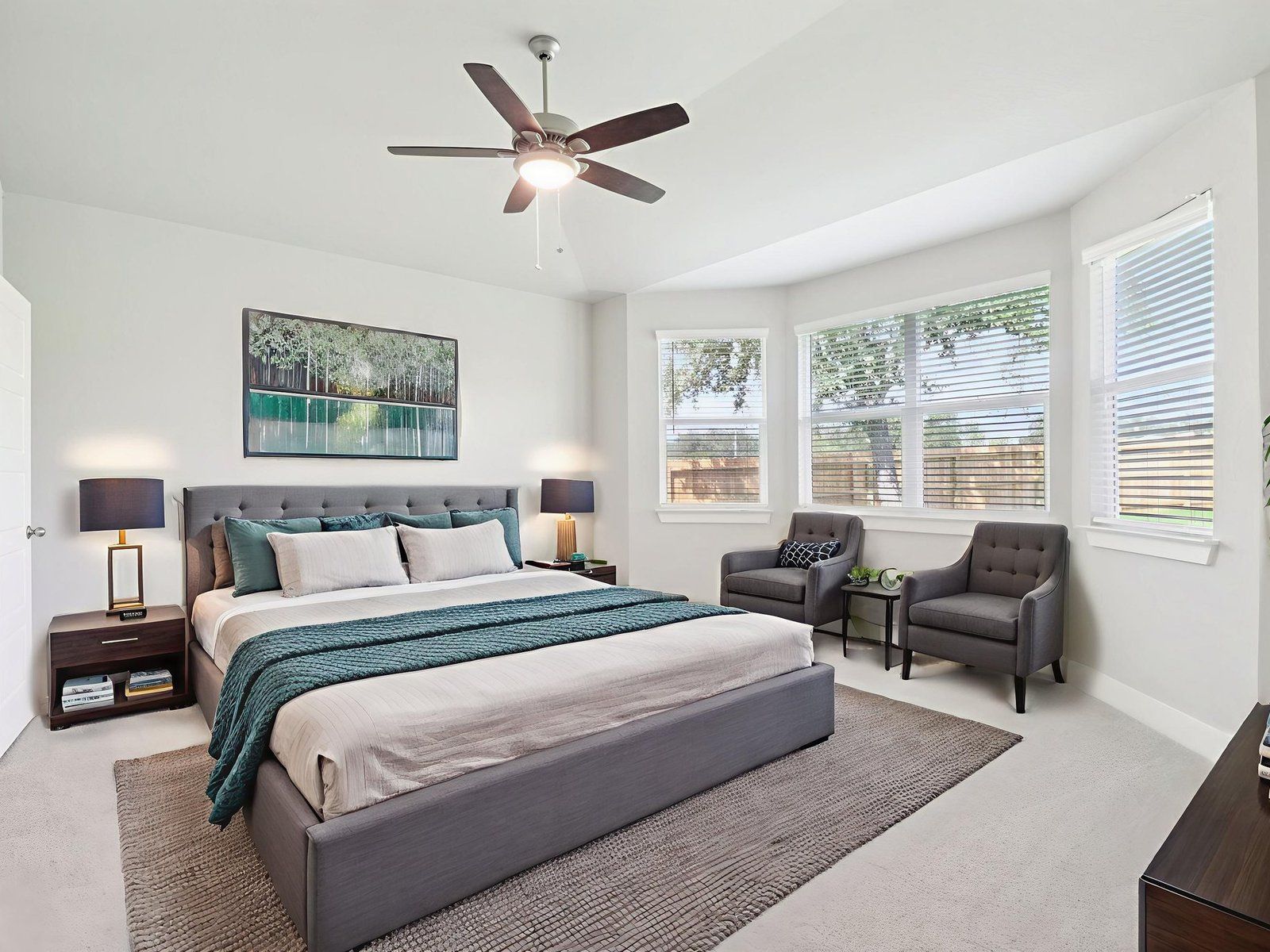 Virtually Staged Primary Suite