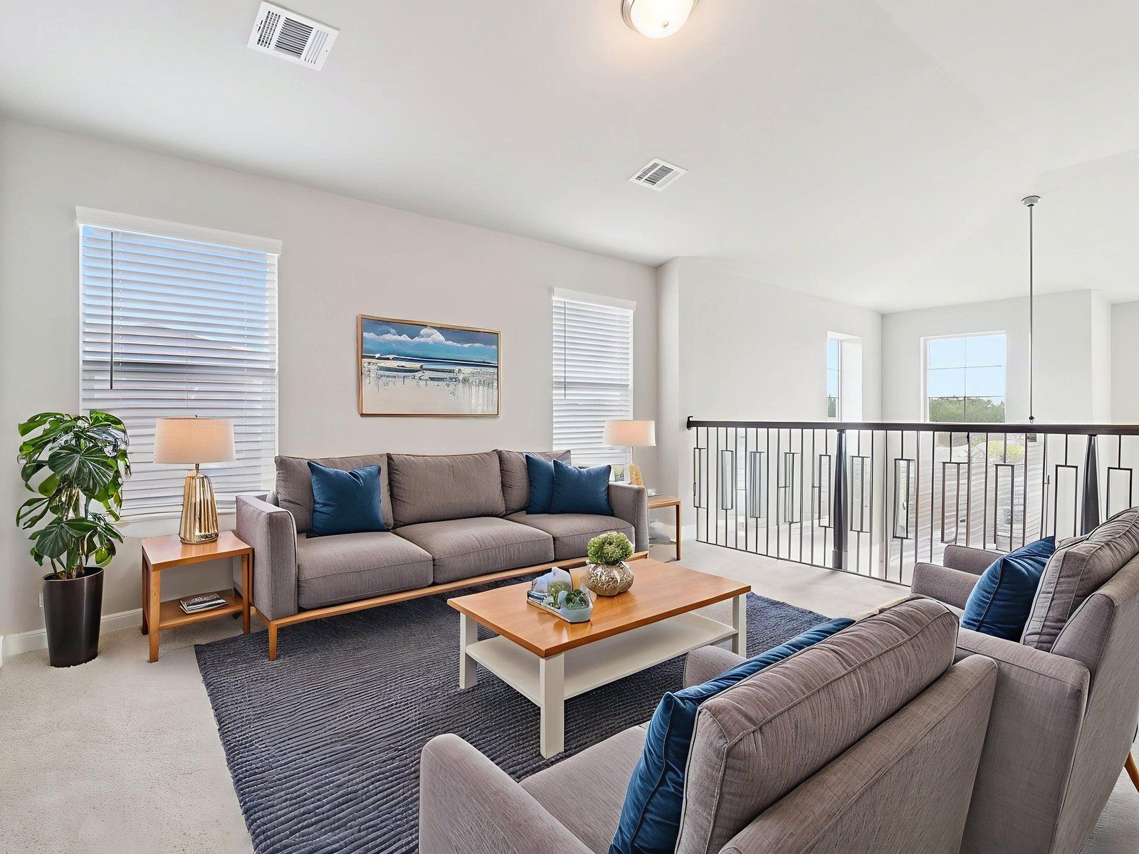 Virtually Staged Second Floor Landing