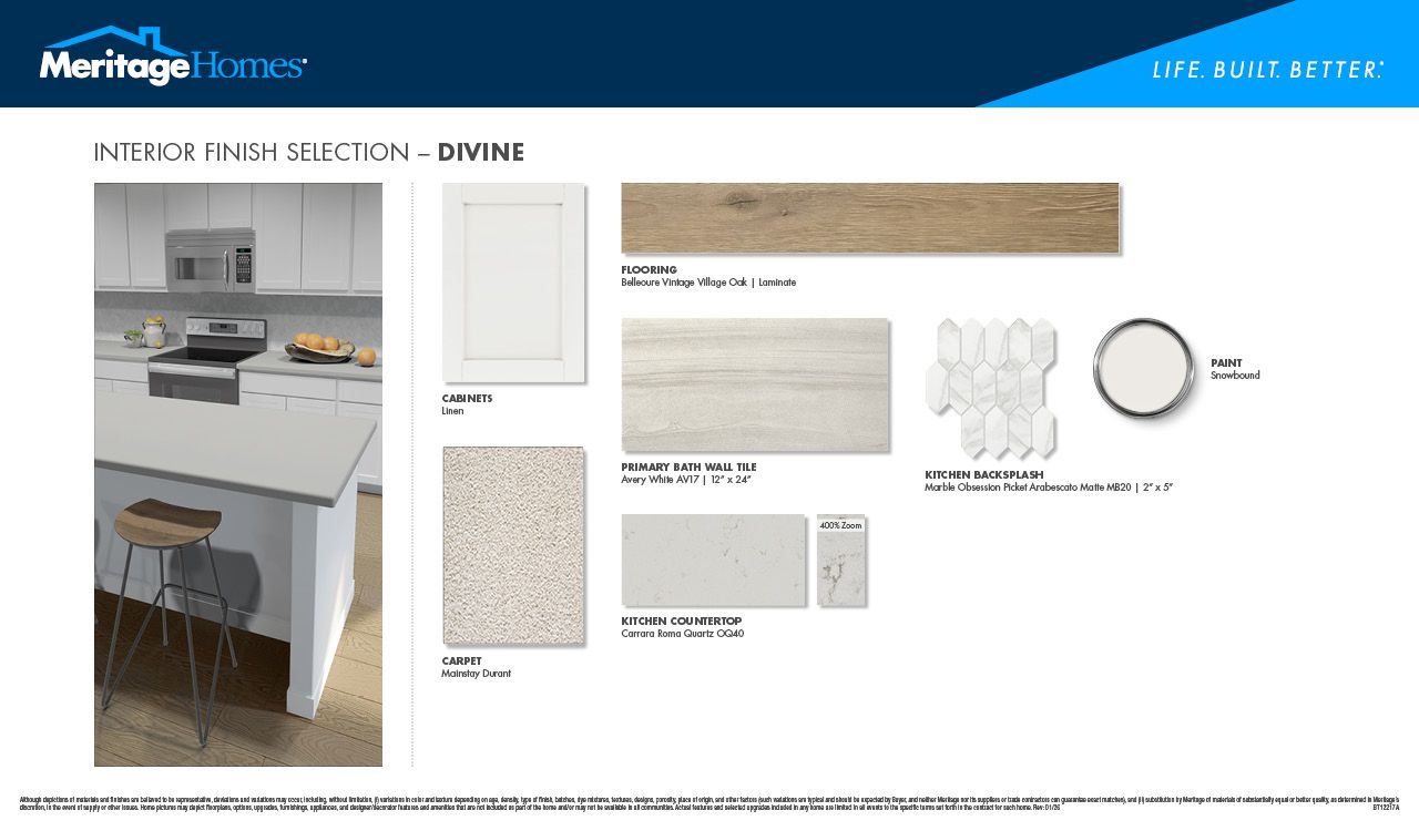 Linen-colored cabinets and quartz countertops
