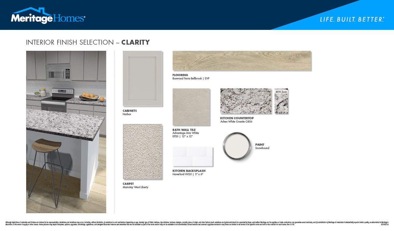 Light grey cabinets and granite countertops
