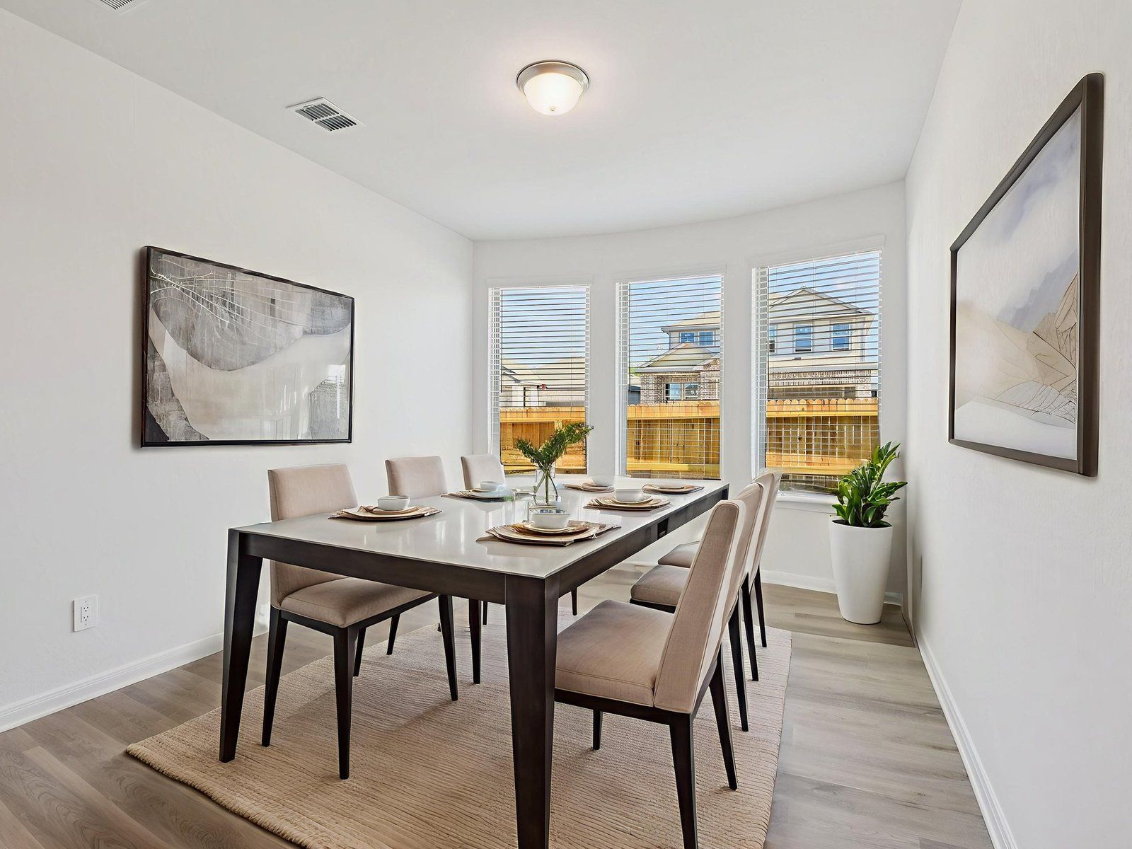 Virtually Staged Dining Room