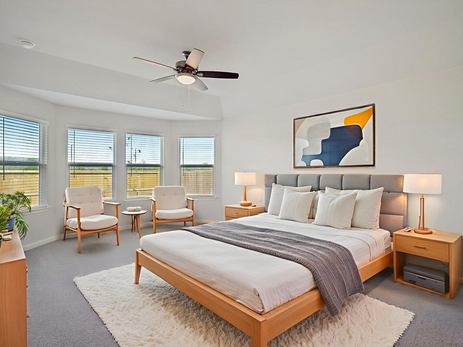 Virtually Staged Primary Suite