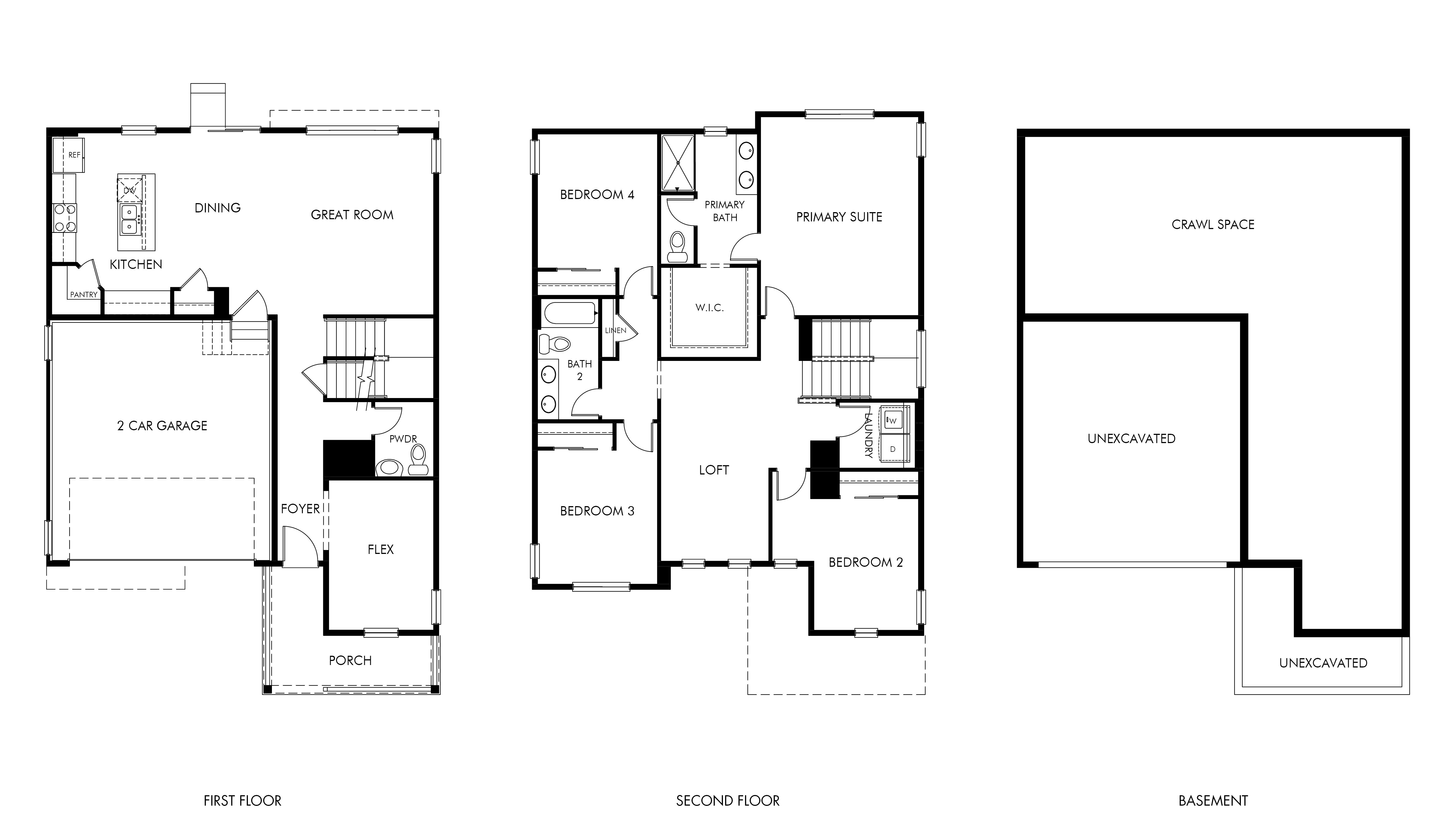 The Twin Peaks - Frontier Estates 45s: Colorado Springs, Colorado - Meritage Homes