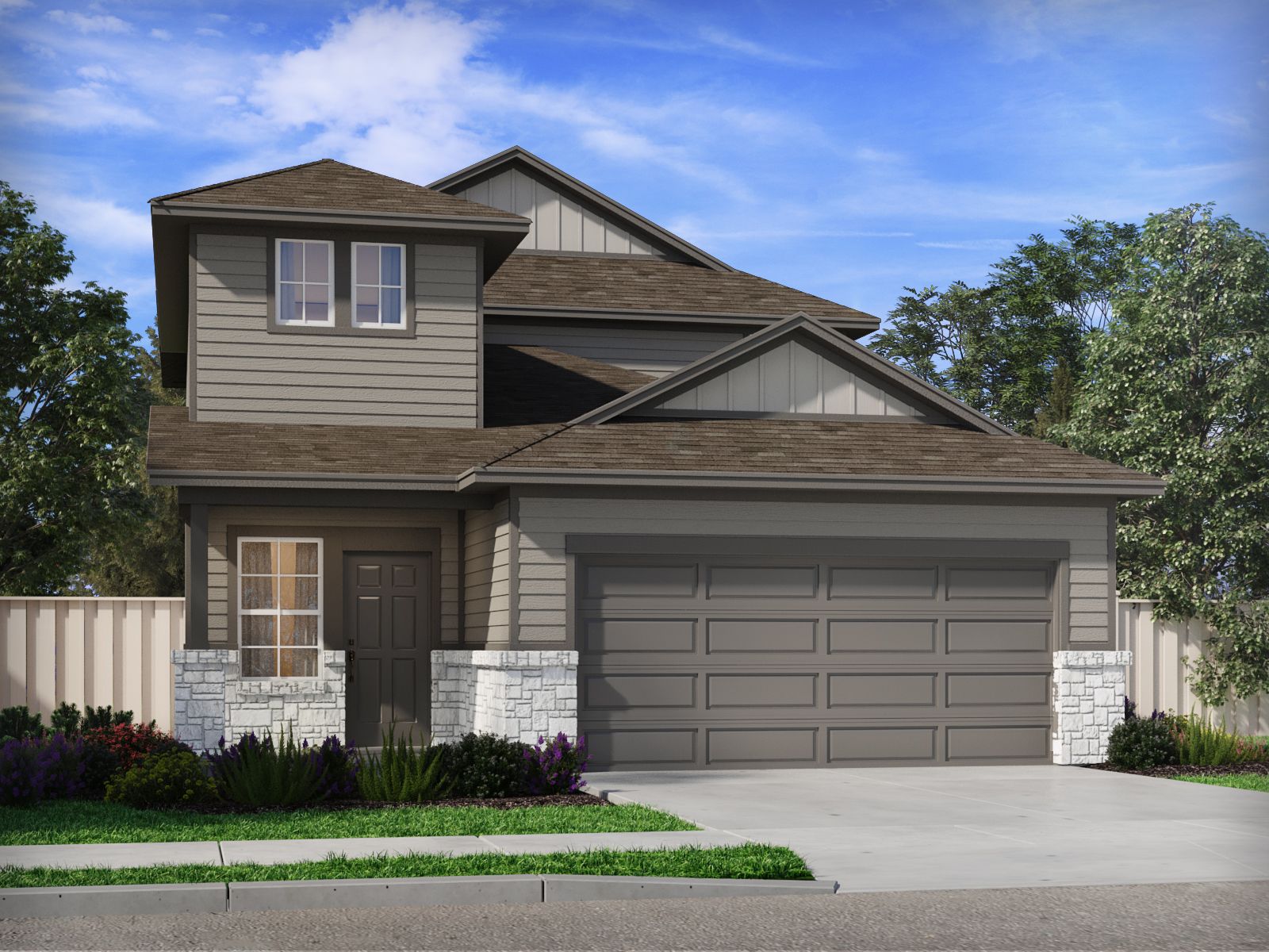 The Olympic (380) Floorplan H Elevation Rendering