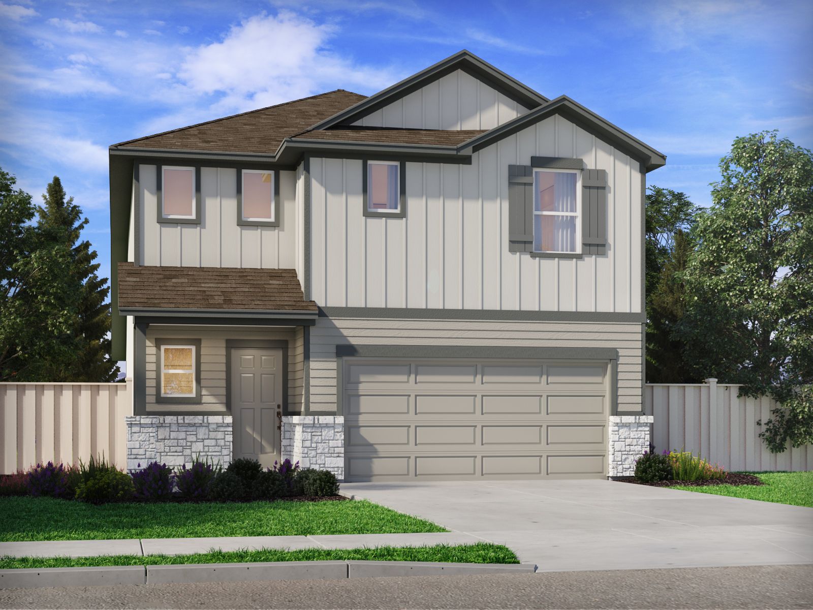 The Gateway (390) Floorplan H Elevation Rendering
