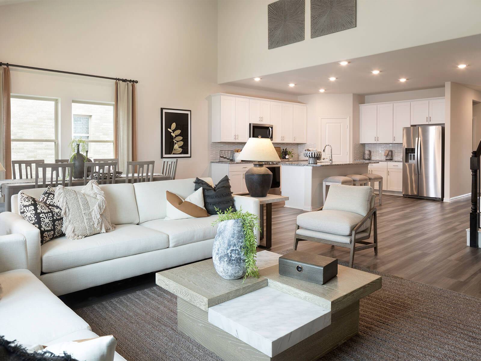DFW_Cibolo Hills_Kessler_Living Room/Dining Room_2512 Peoria Drive_Model