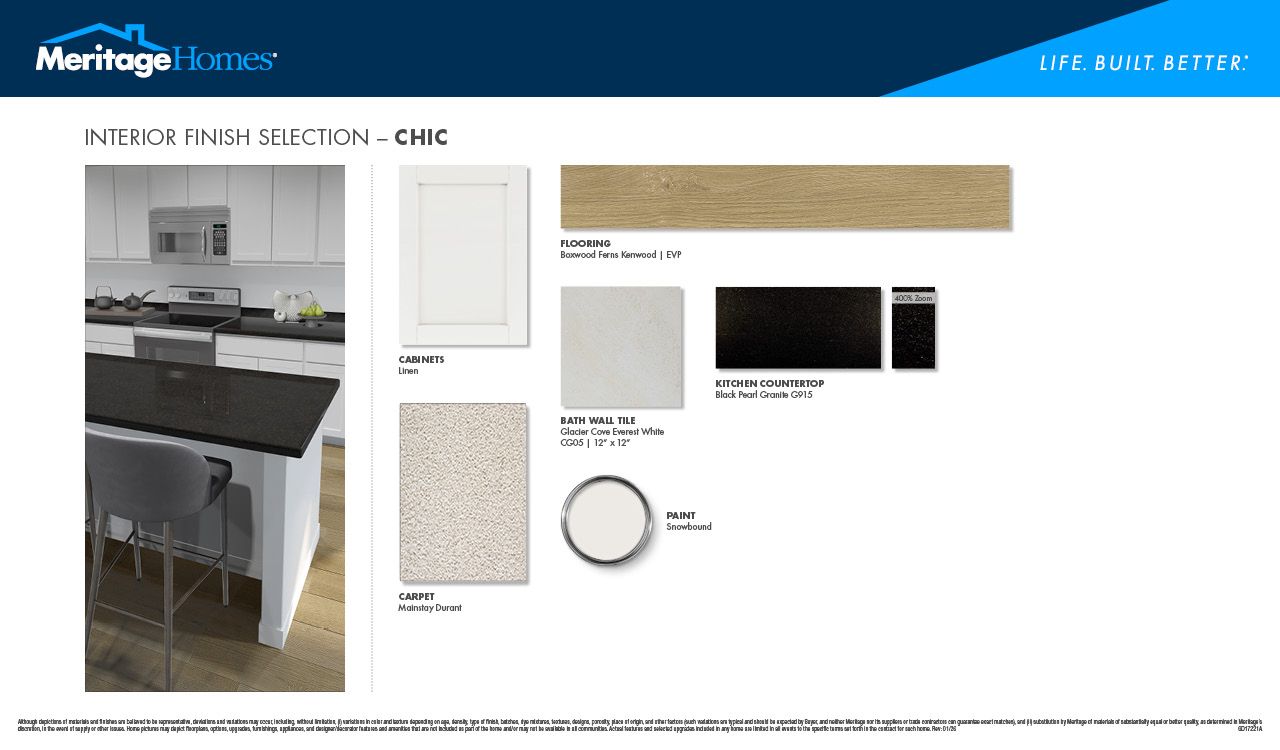 Linen-colored cabinets and black pearl granite countertops