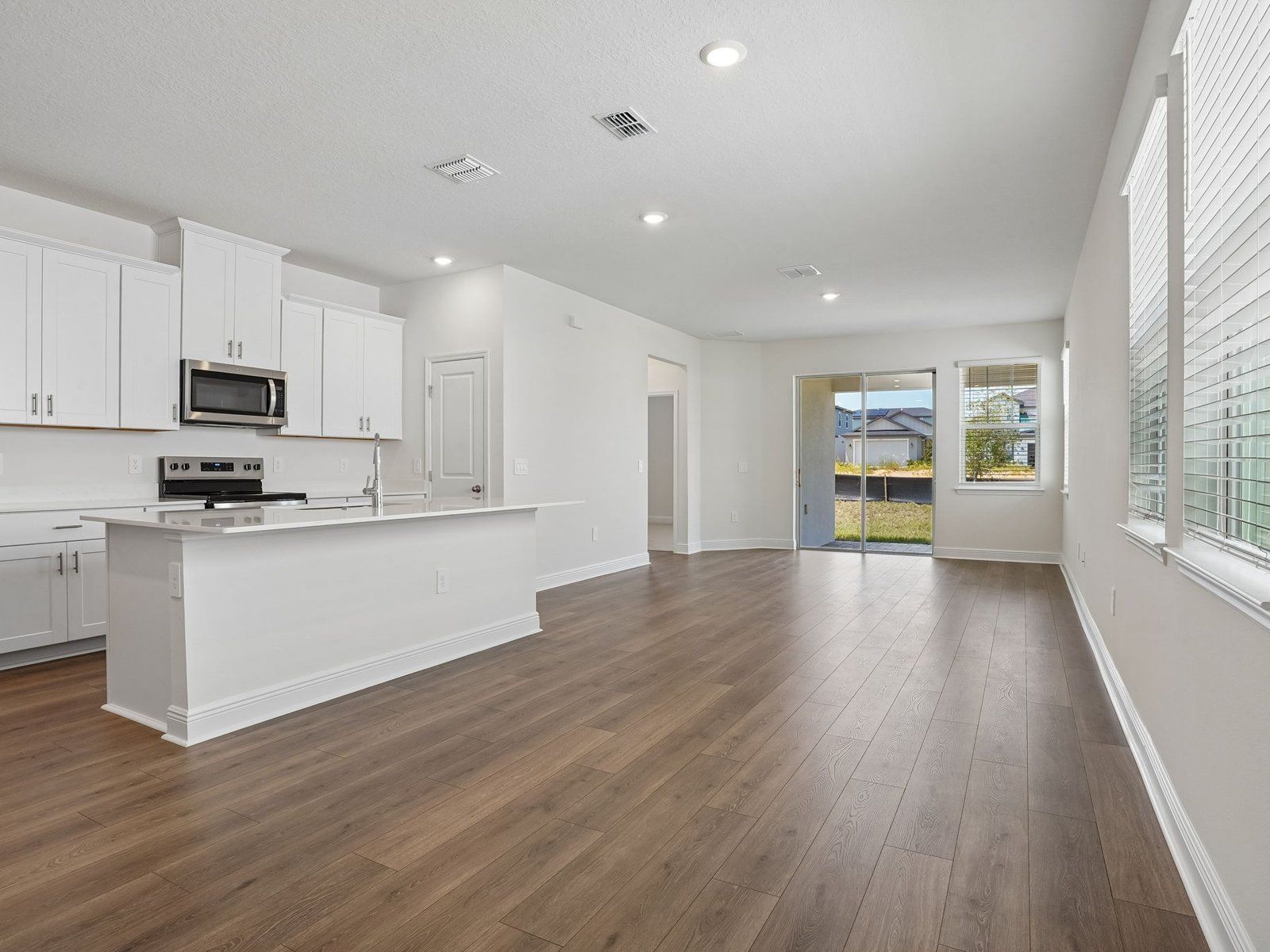 Great room in the Sycamore floorplan