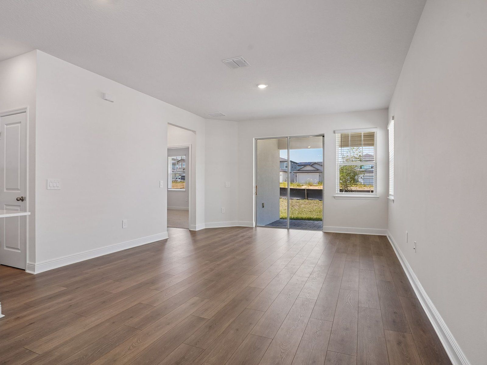 Living room in the Sycamore floorplan