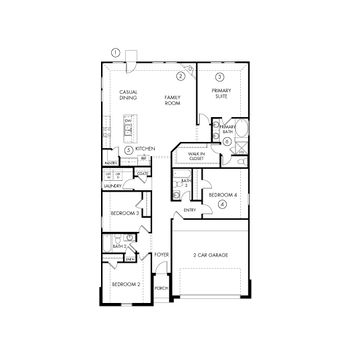 The Preston (C403) - Montgomery Oaks - Estate: Conroe, Texas - Meritage Homes