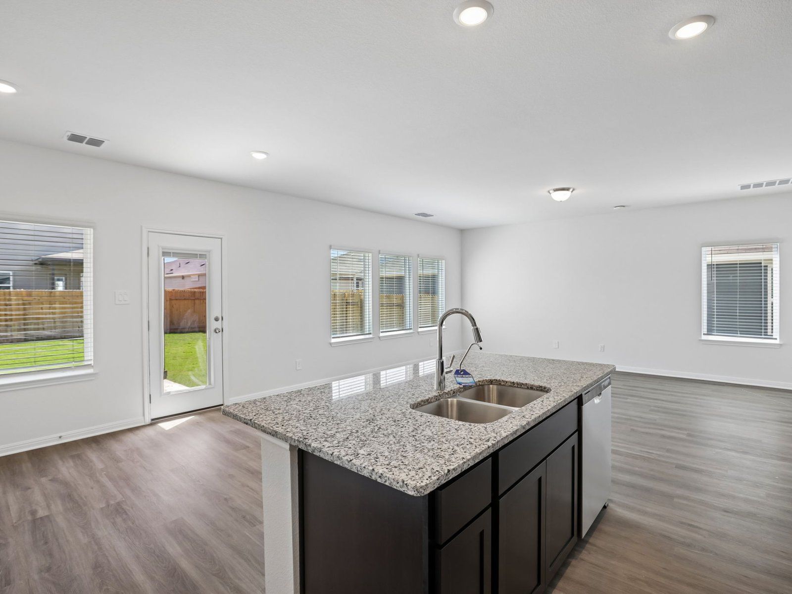 Kitchen, Living, and Dining Areas