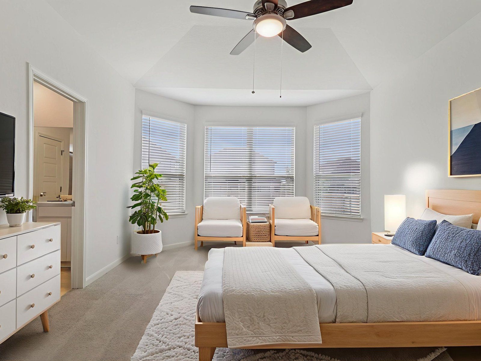 Virtually Staged Primary Suite