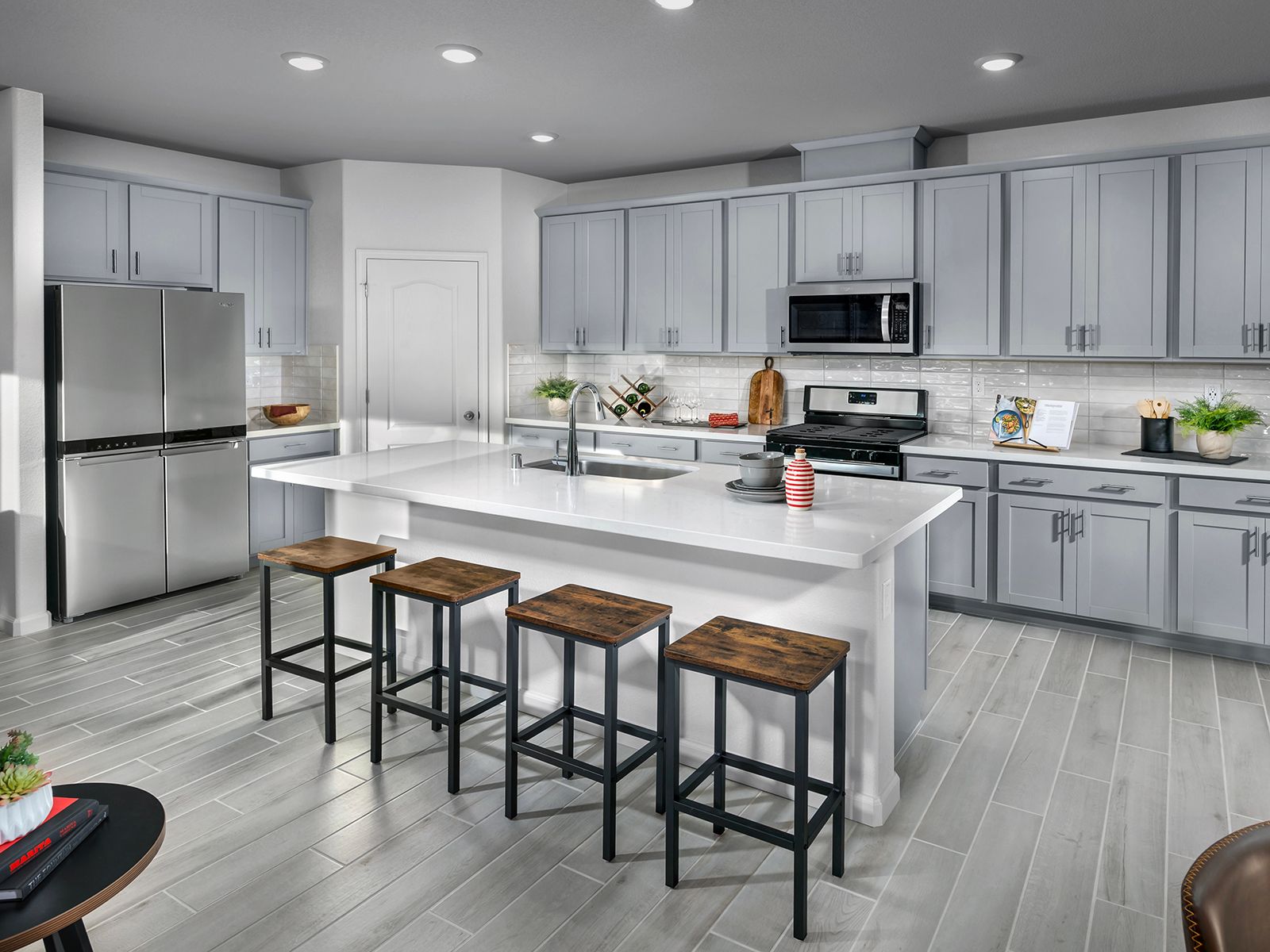 Residence 3 kitchen modeled at a nearby Meritage community.