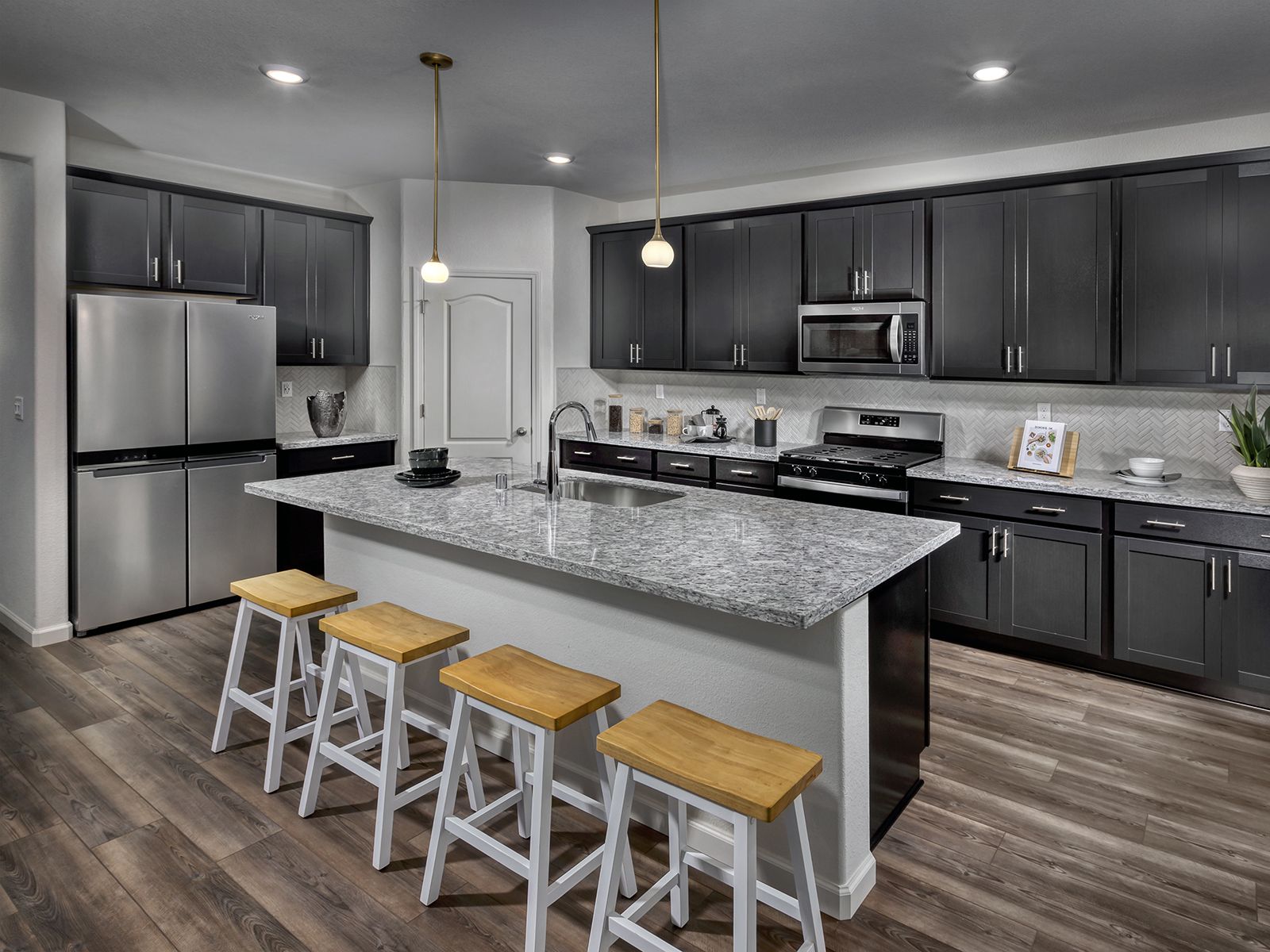 Residence 4 kitchen modeled at a nearby Meritage community.