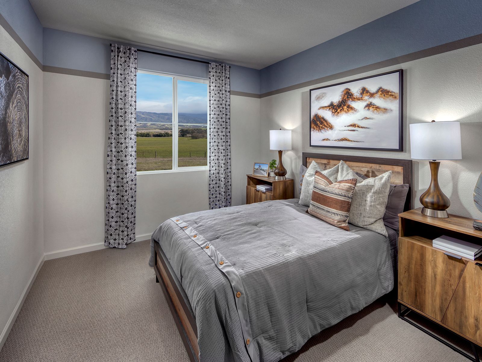 Residence 4 secondary bedroom modeled at a nearby Meritage community.