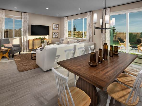 Enjoy family gatherings in a spacious dining room.