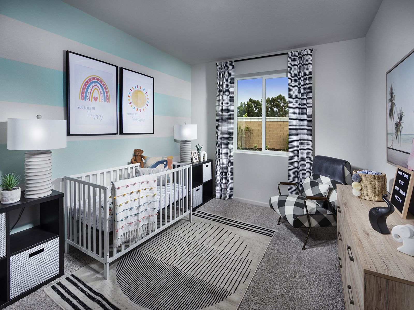 Residence 1 floorplan modeled at a nearby Meritage community.