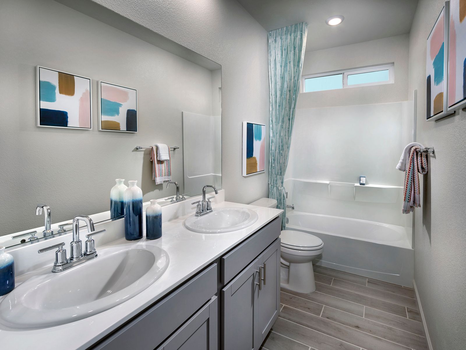 Residence 2 bathroom modeled at a nearby Meritage community.
