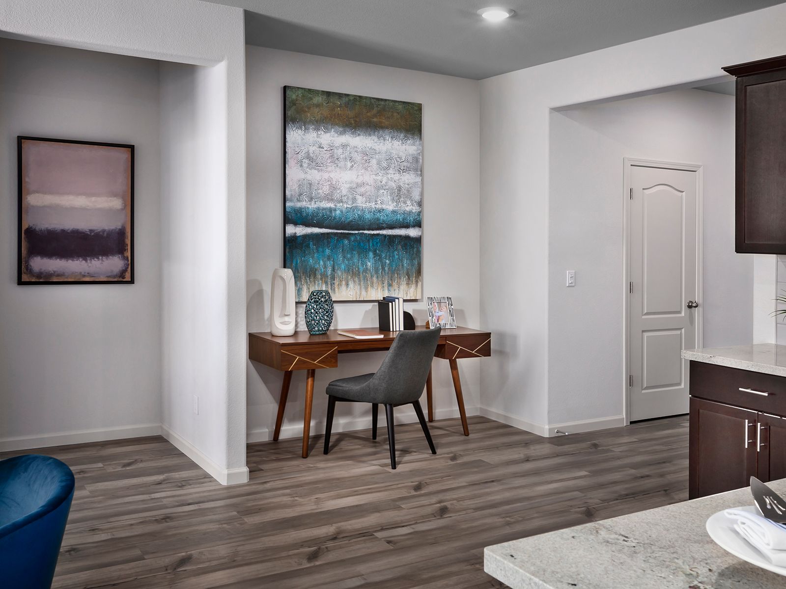 Residence 2 work study modeled at a nearby Meritage community.