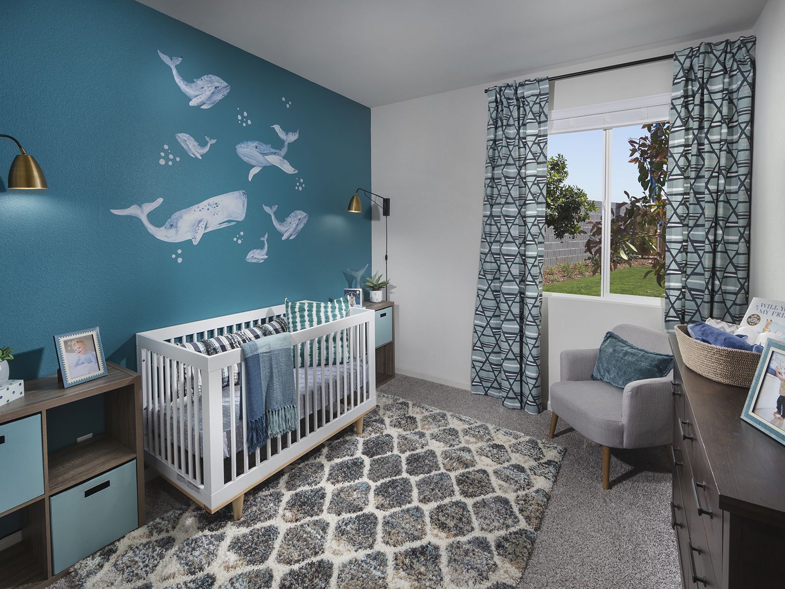 Residence 2 secondary bedroom modeled at a nearby Meritage community.