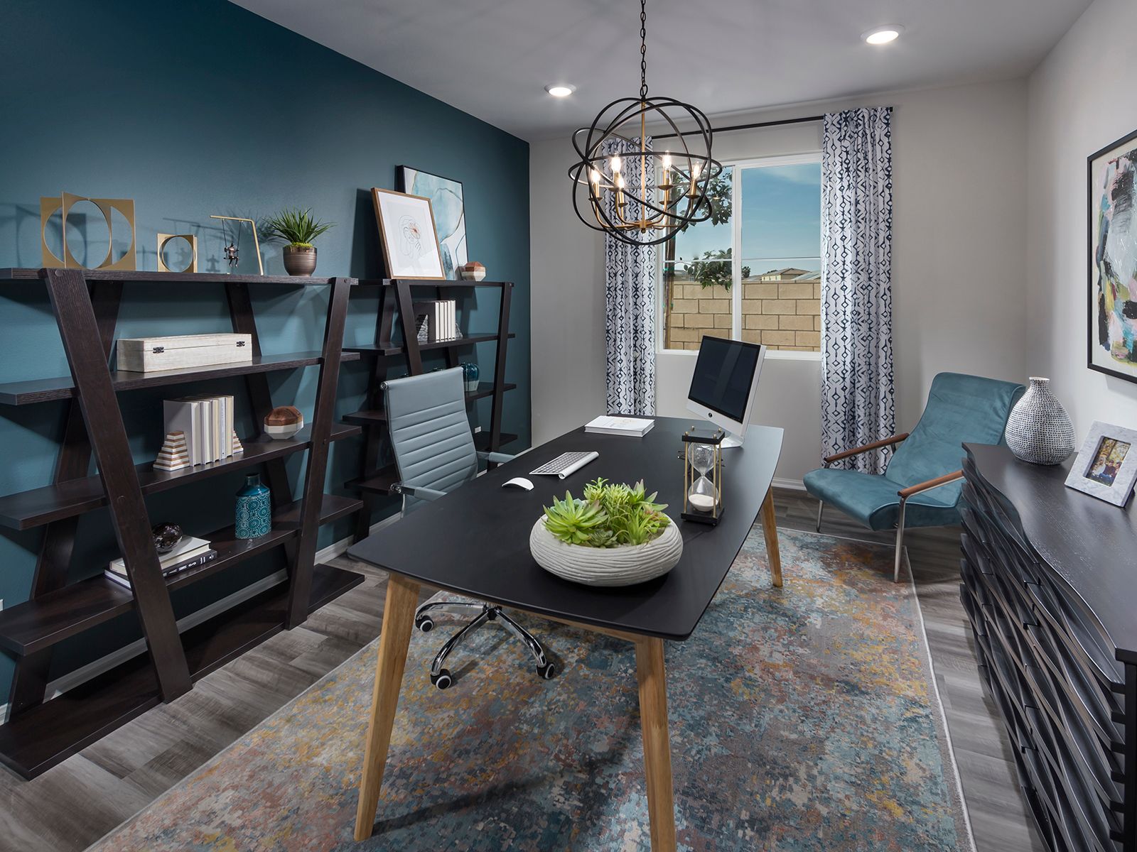 Residence 4 downstairs flex space modeled at a nearby Meritage community.