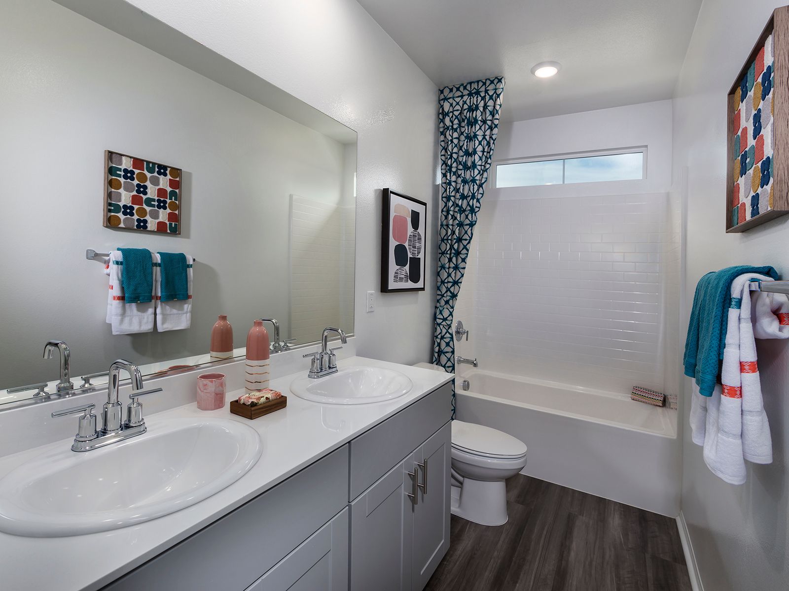 Residence 4 bathroom modeled at a nearby Meritage community.