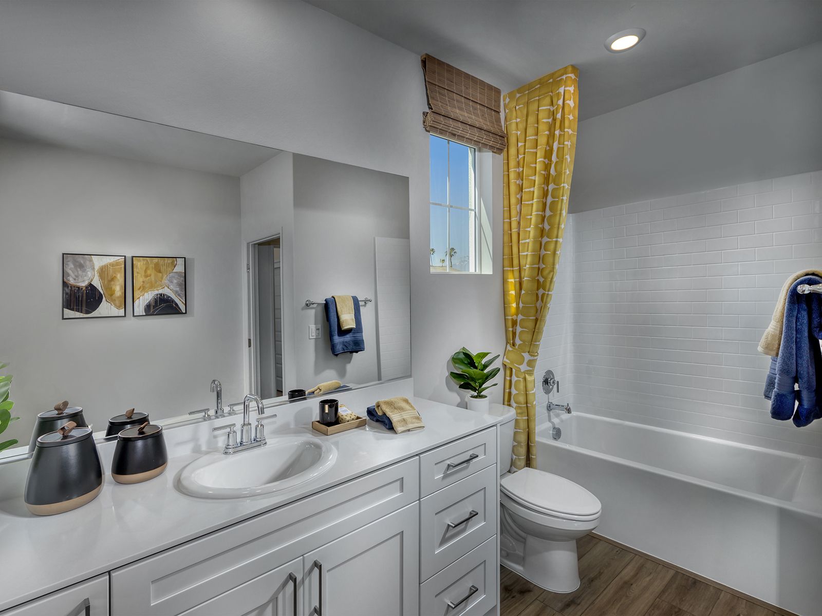 Residence 4 secondary bathroom modeled at a nearby Meritage community.