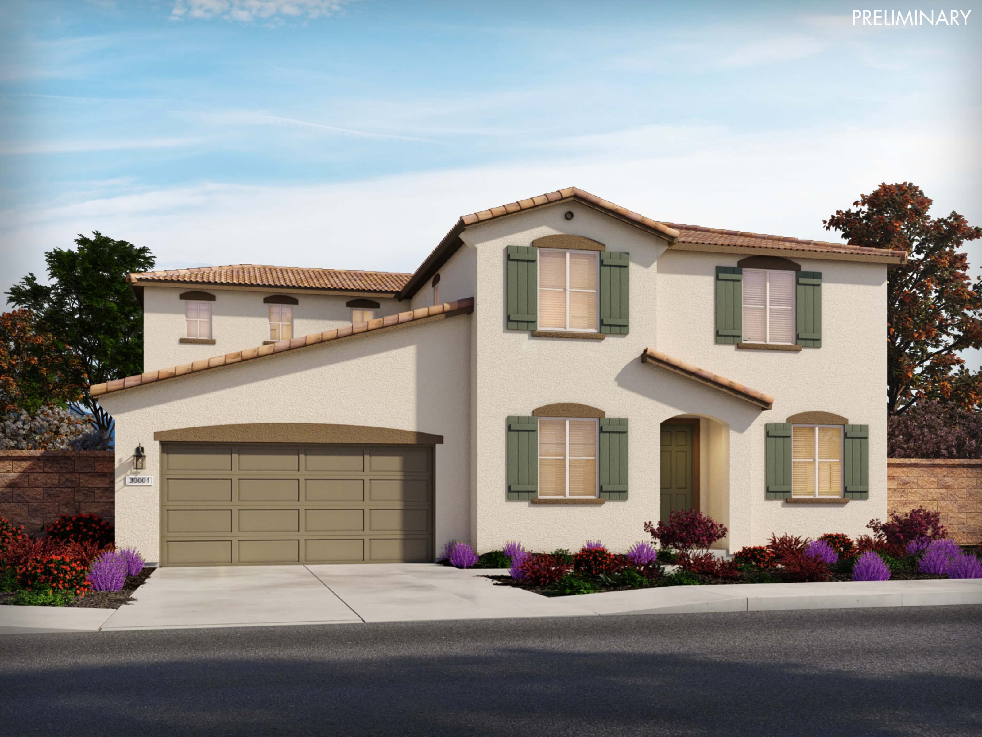 Residence 2 Plan at Holly at The Fairways in Beaumont CA by