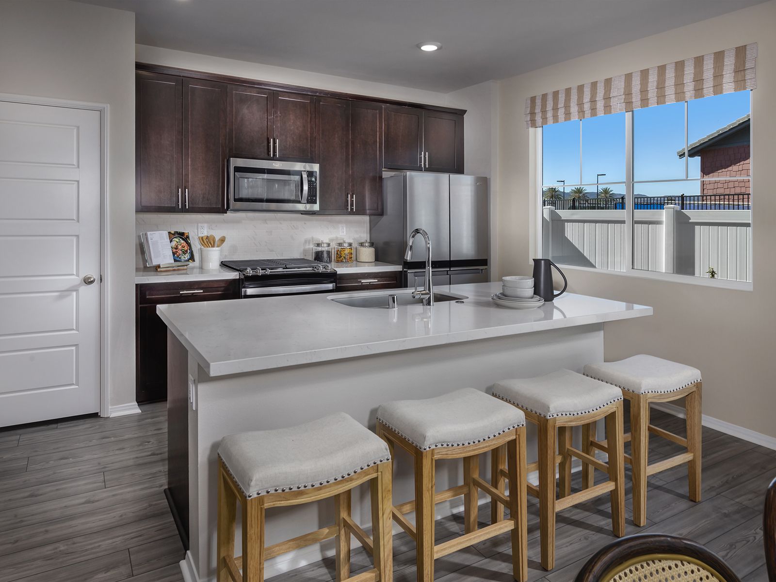 Residence 3 kitchen modeled at a nearby Meritage community.