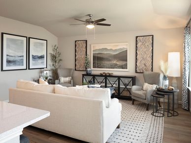 The open floorplan provides excellent space for entertaining.