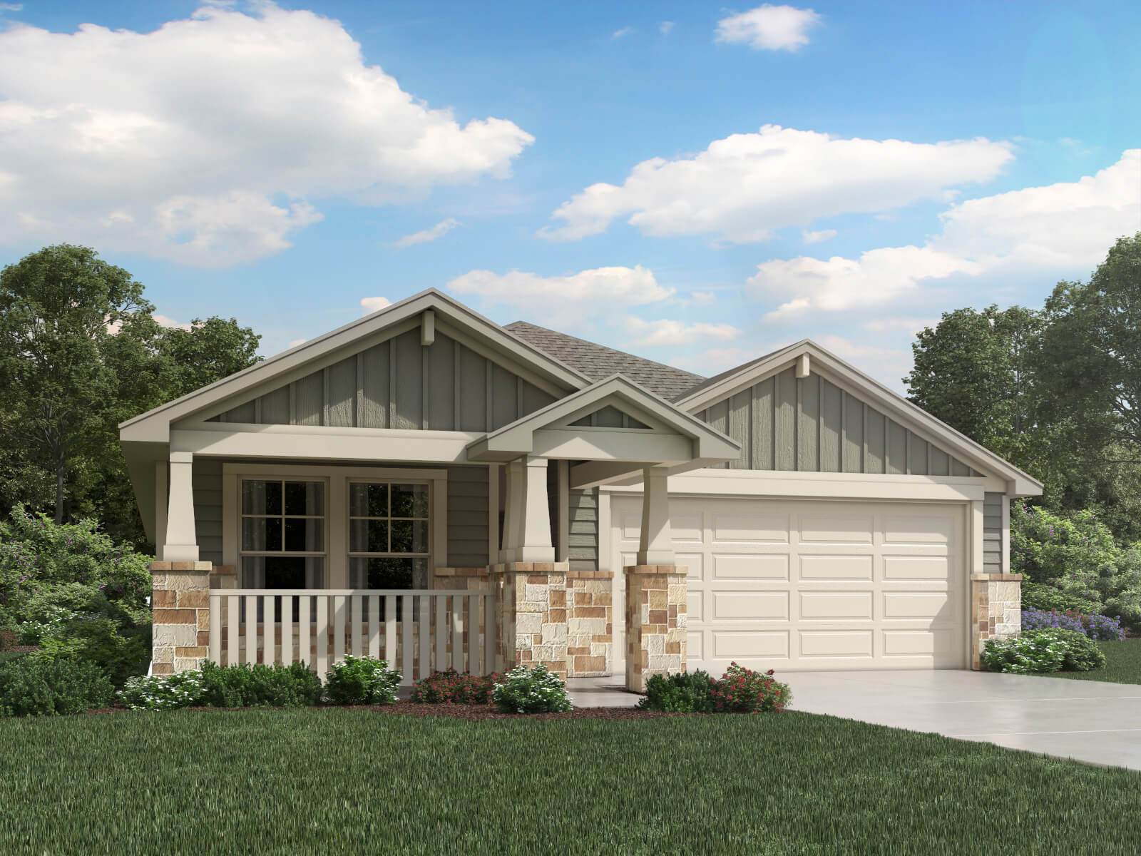 Front exterior, elevation T
