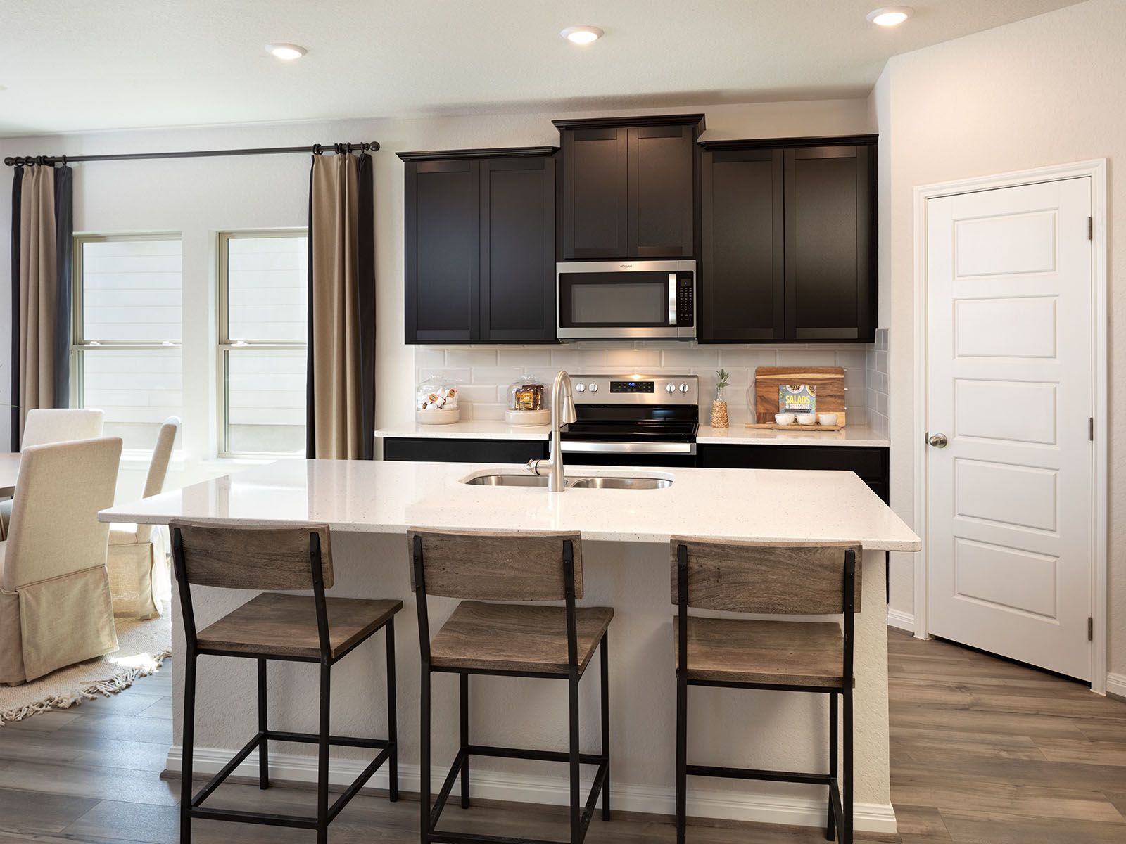 Prepare delicious meals in the gourmet kitchen.