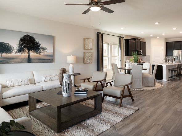 The open floorplan provides for excellent entertaining.