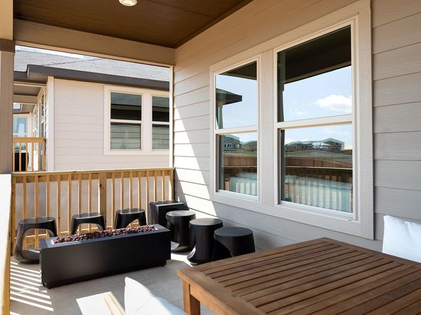 Enjoy a covered patio with an ice cold sweet tea on a warm night.