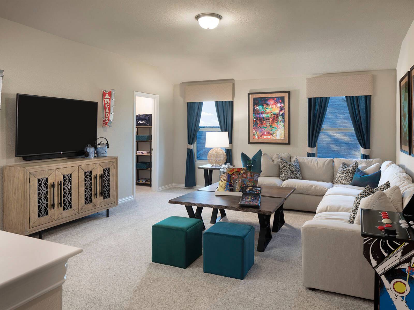 Media Room from a Spec home in DFW community.