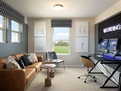 Enjoy a movie night in the upstairs media room.
