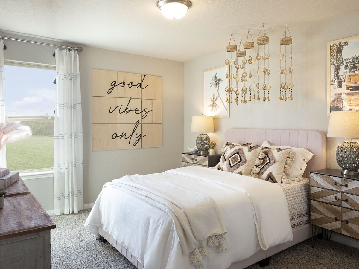 Secondary bedrooms are a great size for guests.