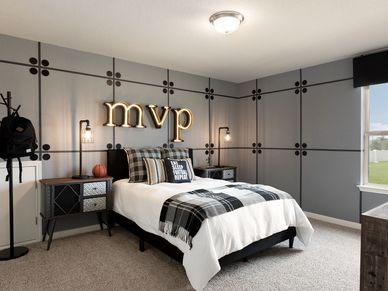 Secondary bedrooms are a great size for guests.