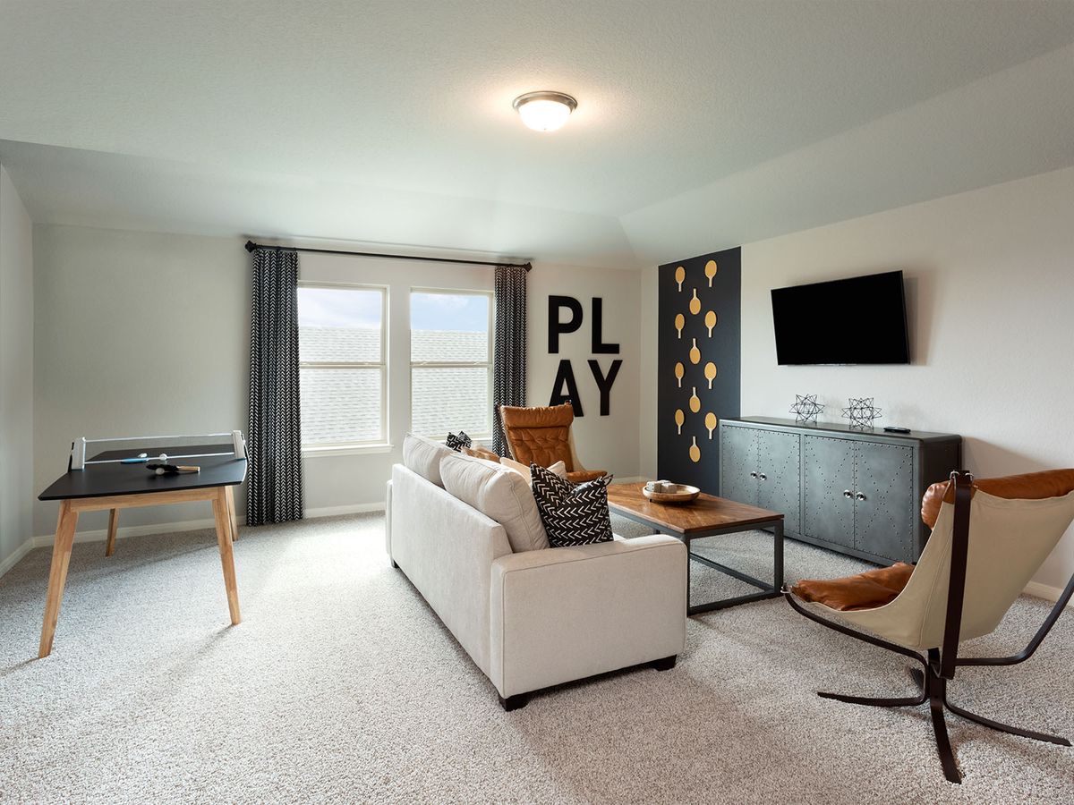 Utilize this flex space as a media space or fun game space.