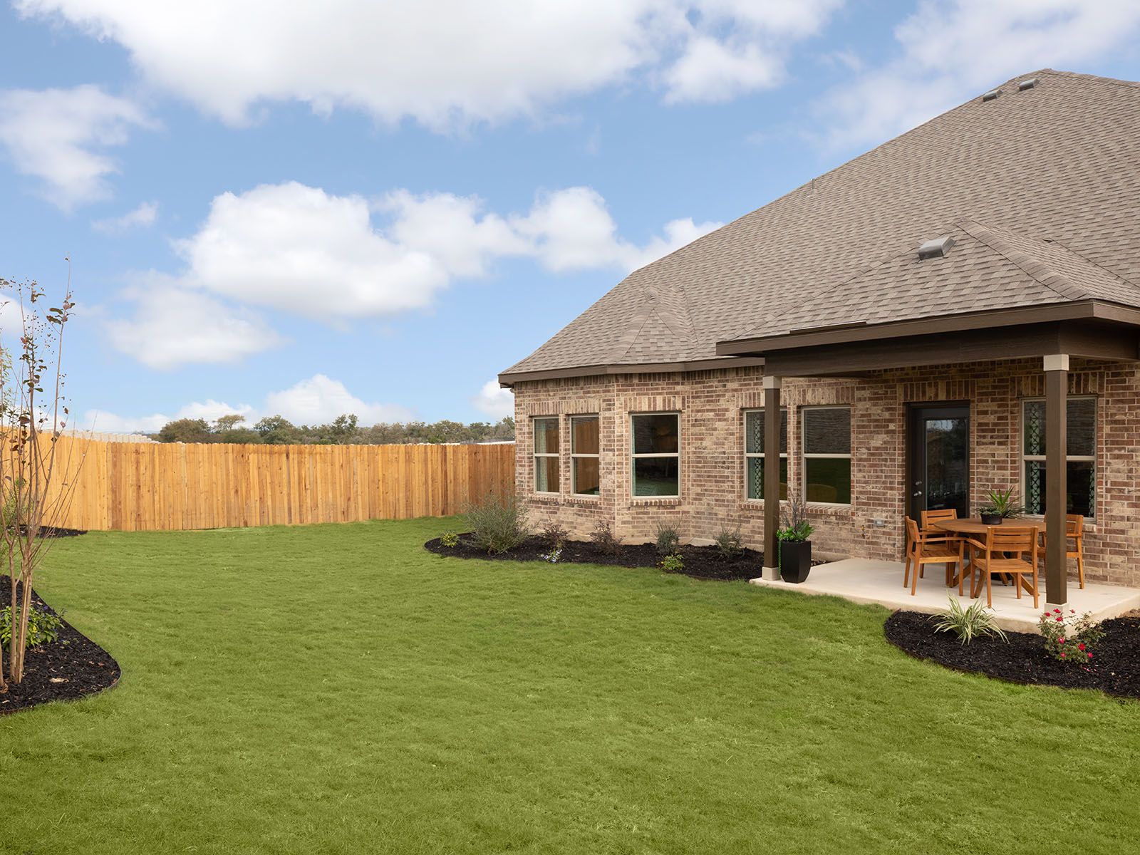 Sit outside and enjoy a sweet tea on the covered patio.