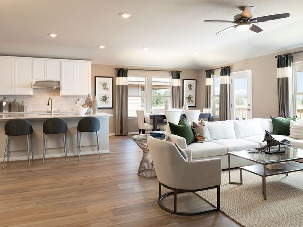 The open floorplan provides excellent entertaining.