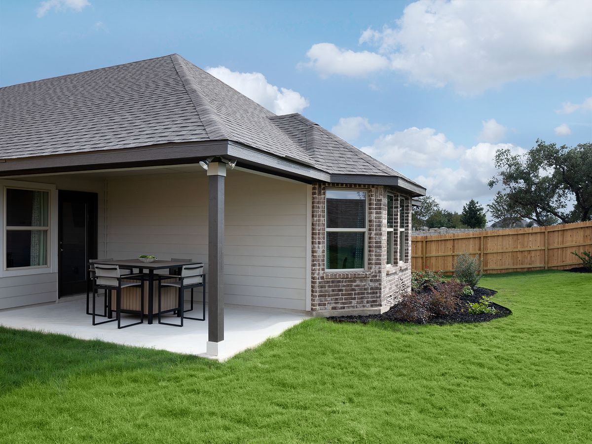 Enjoy a covered patio with an ice cold sweet tea on a warm night.
