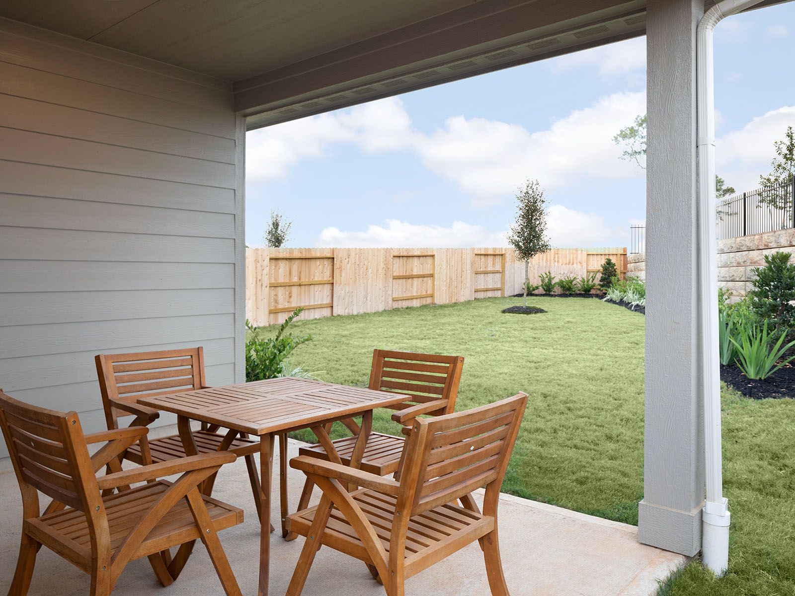 Enjoy the peace and quiet of your backyard oasis.