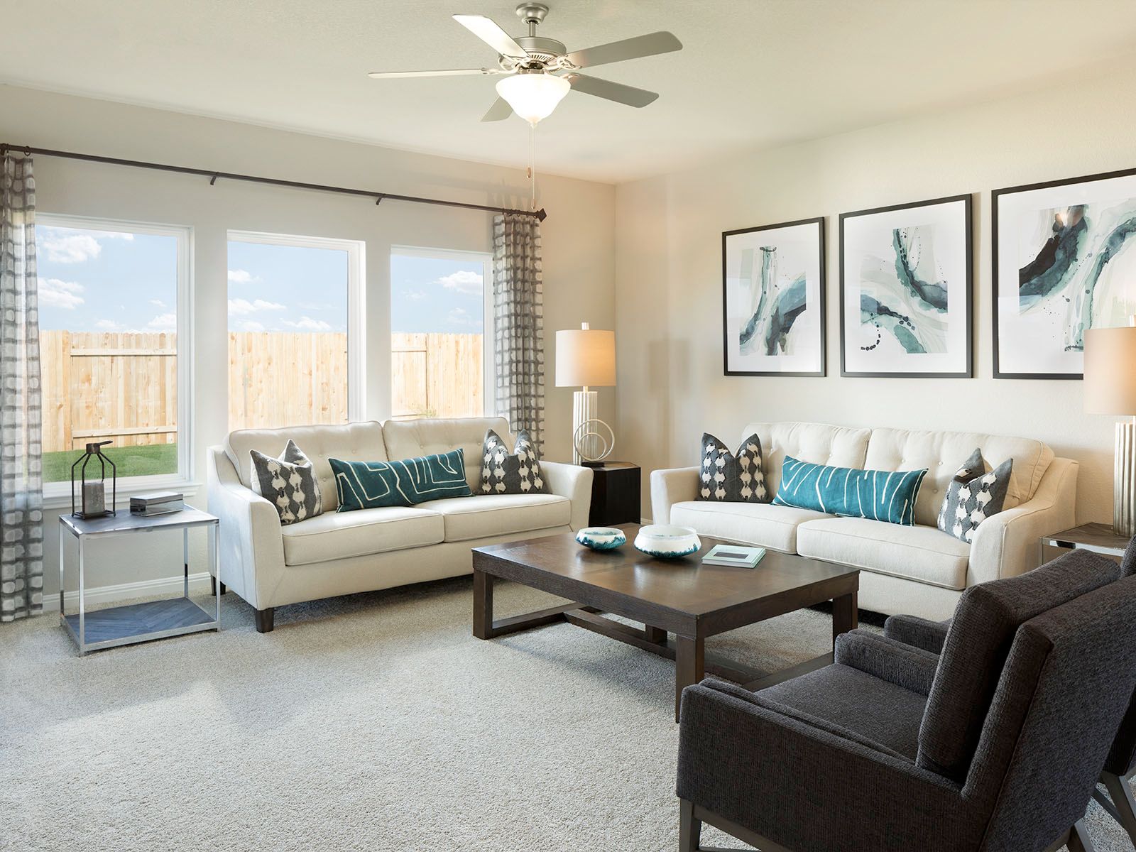 This warm and cozy great room is the perfect place for spending quality time.